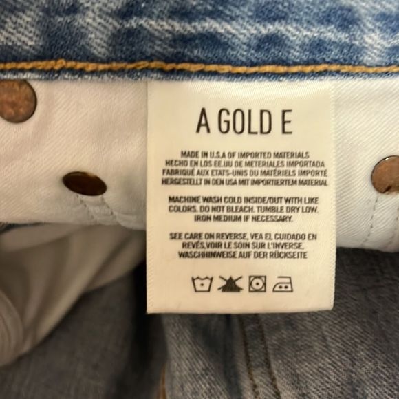 Agolde Light Blue Distressed Ankle Jeans - Picture 7 of 8